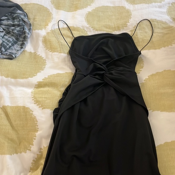 NEW Black Essnce Twist Backless Split Thigh Cami Dress - Picture 8 of 9